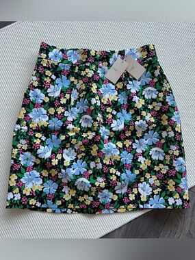 Maje Jikael Floral Print Crepe Mini Skirt